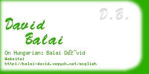 david balai business card